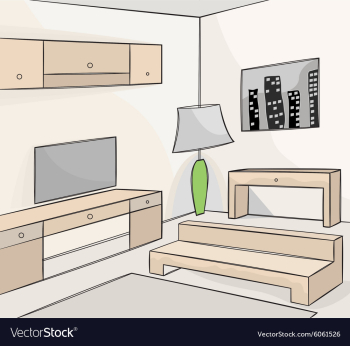 Living room vector image Living room vector image