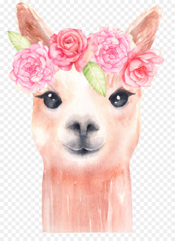 Llama Alpaca Watercolor painting Clip art Image - lizardman watercolor 