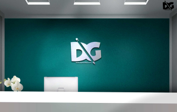 Lobby Background Logo PSD Mockup