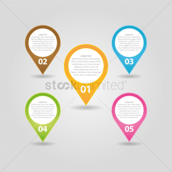 Location pointer infographic Location pointer infographic