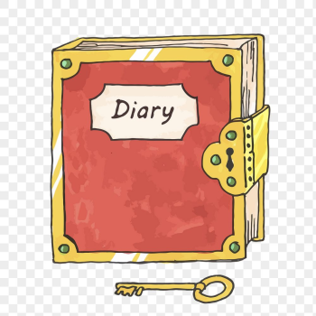 Lockable diary png sticker, stationery | Free PNG - rawpixel