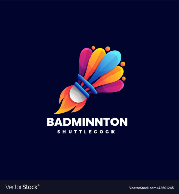 logo badminton gradient colorful