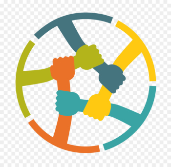 Logo Business Organization Teamwork - Cartoon arm combination ring 
