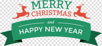 Logo Chinese New Year Christmas New Year's Day, Christmas title material transparent background PNG clipart