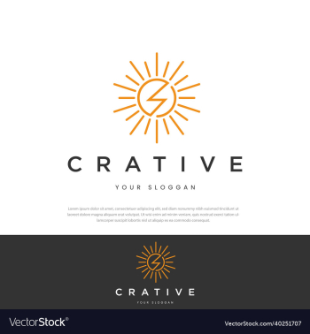 logo design simple line energy sun logo design simple line energy sun