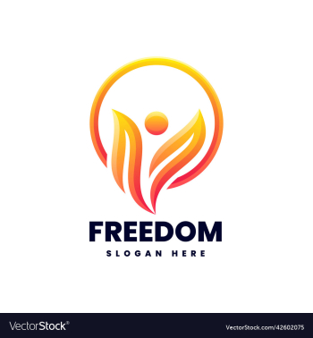 logo freedom gradient colorful style logo freedom gradient colorful style