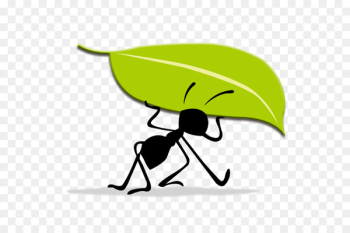 Logo Idea Ant - Ants move leaves 