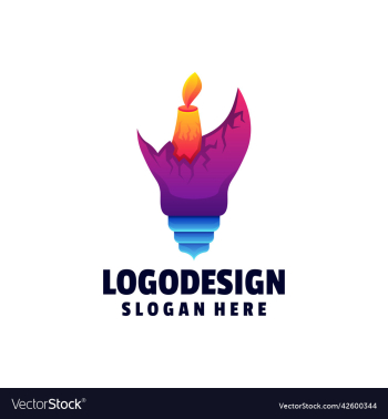 logo idea lamp gradient colorful
