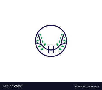 logo initials letter h of nature design logo initials letter h of nature design