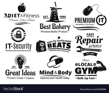 Logo Label Insignia And Icon Set vector image