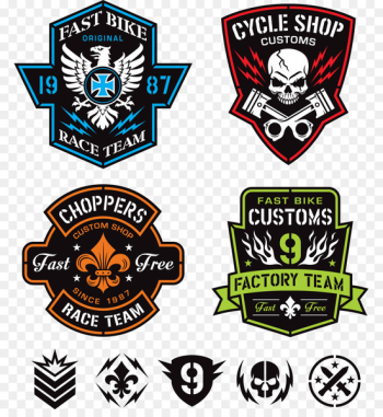 Logo Motorcycle Illustration - Vector skull logo Logo Motorcycle Illustration - Vector skull logo