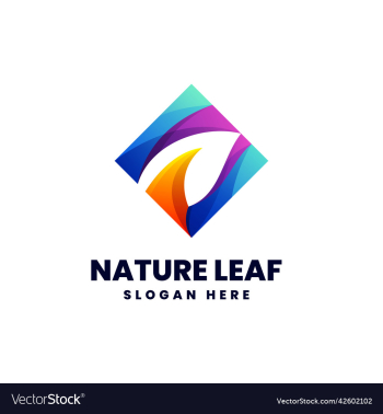 logo nature leaf gradient colorful