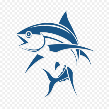 Logo Tuna Fishing - Cartoon fish 