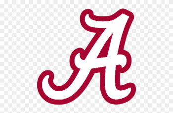 Logo University Of Alabama Crimson Tide White A - Alabama Crimson Tide Football