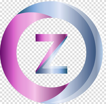 Logo Z Letter, Hand colored circular letter Z pattern transparent background PNG clipart