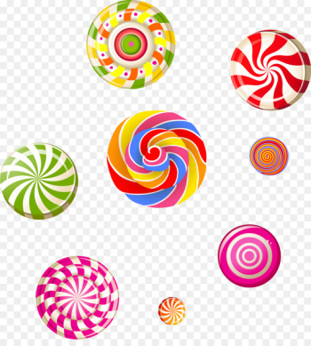Lollipop Candy cane Cotton candy Candy corn - Vector colored lollipop 