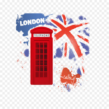 London Illustration - Retro London street telephone booths London Illustration - Retro London street telephone booths