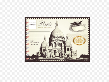 London Paris Paper Postage stamp - Vintage British stamp London Paris Paper Postage stamp - Vintage British stamp