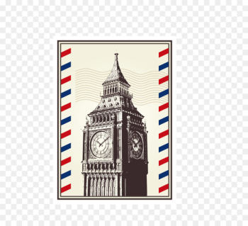 London Paris Postage stamp Postcard - Vintage British stamp London Paris Postage stamp Postcard - Vintage British stamp