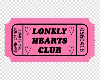 , Lonely Hearts club sticket transparent background PNG clipart , Lonely Hearts club sticket transparent background PNG clipart