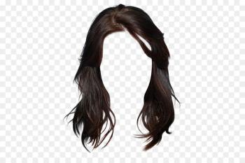 Long hair Brown hair Black hair Hairstyle - Western style long hair brunette graphic material 