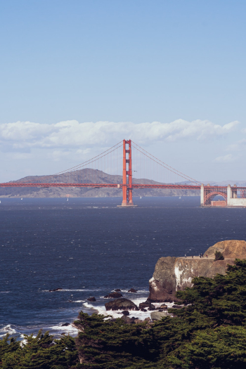 Long Shot Of The Golden Gate Bridge, San Francisco At Daylight Long Shot Of The Golden Gate Bridge, San Francisco At Daylight