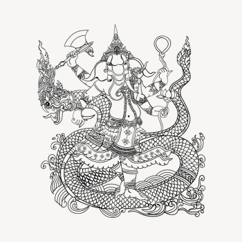 Lord Ganesha, Hindu God clipart, | Free Vector - rawpixel Lord Ganesha, Hindu God clipart, | Free Vector - rawpixel