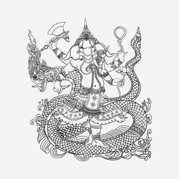 Lord Ganesha, Hindu God drawing, | Free PSD - rawpixel Lord Ganesha, Hindu God drawing, | Free PSD - rawpixel