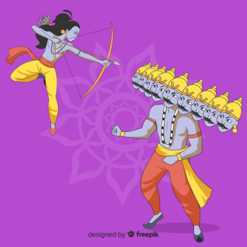 Lord rama and ravana character Free Vector Lord rama and ravana character Free Vector