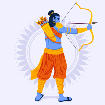 Lord rama being confident with golden bow Free Vector Lord rama being confident with golden bow Free Vector