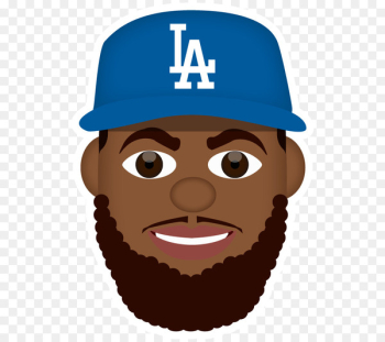 Los Angeles Dodgers Sticker Dodger blue Emoji Baseball - Los Angeles Dodgers 