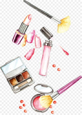 Lotion Cosmetics Lipstick Brush - Cosmetics vector painting Lotion Cosmetics Lipstick Brush - Cosmetics vector painting