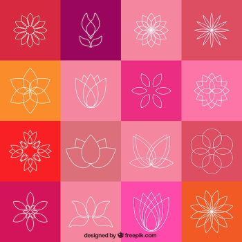Lotus flower icons