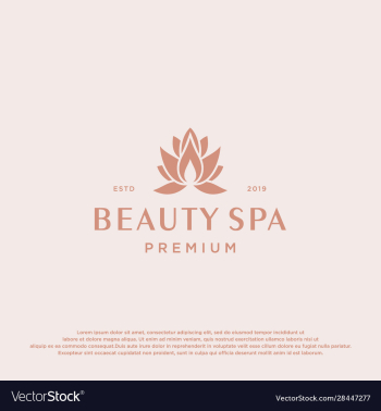 lotus flower logo abstract beauty spa salon