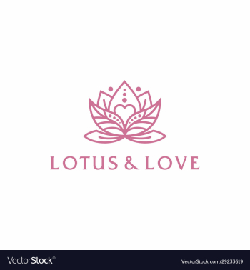 lotus love beauty spa logo design elegant flower