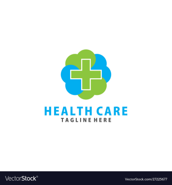 Love and cross plus medical logo icon design vector image