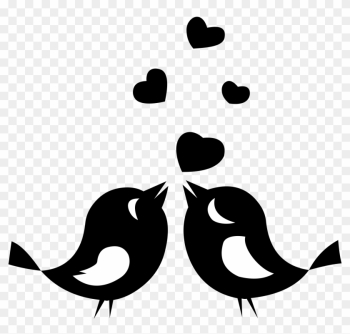 Love Birds Clipart - Love Birds Black And White Love Birds Clipart - Love Birds Black And White