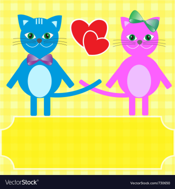 Love cats vector image Love cats vector image