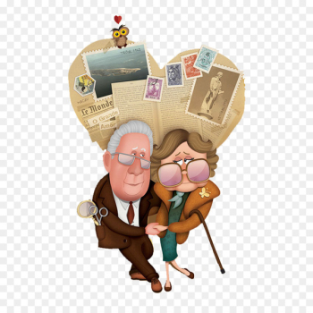 Love couple Significant other Illustration - Elderly couple Love couple Significant other Illustration - Elderly couple