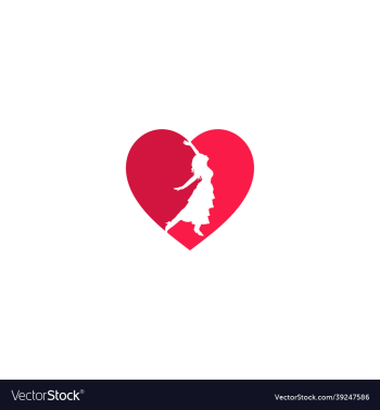 love dancing logo symbol template love dancing logo symbol template