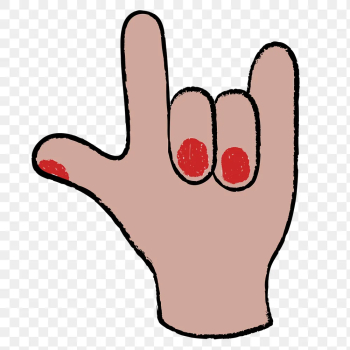 Love hand png sign sticker, | Free PNG Sticker - rawpixel