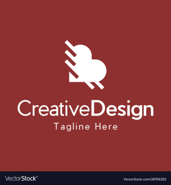 Love hearth symbol creative business logo vector image Love hearth symbol creative business logo vector image