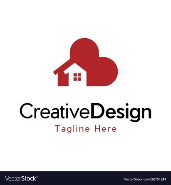 Love home care creative business logo vector image Love home care creative business logo vector image