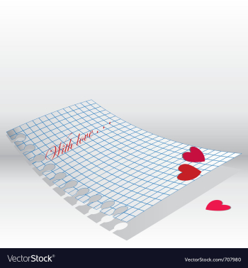 Love letter paper vector image