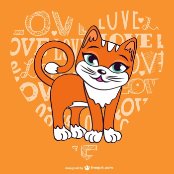 Love orange cat Love orange cat