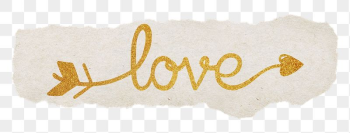 Love png word, gold glittery | Free PNG - rawpixel