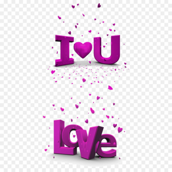 Love Romance Valentines Day Heart - I love you love purple material 