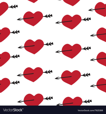 Love set seamless pattern romantic elements vector image Love set seamless pattern romantic elements vector image