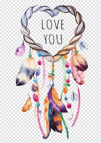Love you-themed dream catcher , Monternet transparent background PNG clipart Love you-themed dream catcher , Monternet transparent background PNG clipart