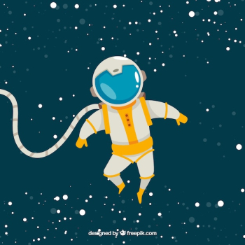 Lovely astronaut character with flat design Lovely astronaut character with flat design